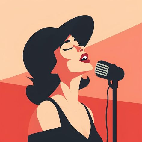 Photo minimalist flat vector style a sty... | Premium Photo #Freepik #photo Singer Illustration, Minimalist Flat, Artist Illustration, Music Artist, Flat Vector, Vector Artwork, Music Legends, Female Singers, Premium Photo