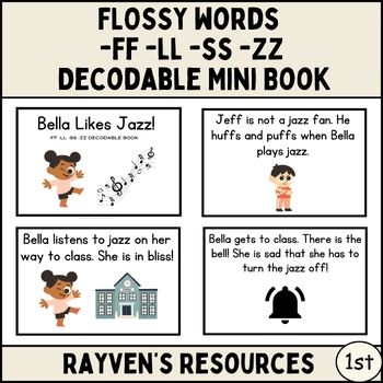 Sammy Loves Friendly Zebras, Reading Comprehension Questions, Science of Reading Aligned

Build student reading confidence and get them excited about reading!
Practice reading FLOSSY words in, "Bella Likes Jazz!"
8 pages 1st Grade Phonics, Decodable Books, Huff And Puff, Reading Comprehension Questions, Science Of Reading, Practice Reading, Reading Practice, Reading Fluency, Reading Resources