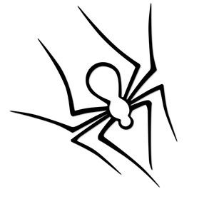 Image of design Spider Stick And Poke, Spider Outline Tattoo, Spider Tattoo Outline, Hand Tattoos Skull, Tattoo Design Drawings Simple, Easy Tattoo Stencils, Easy Tattoo Designs, Tattoos Celtic, Tattoos Foot