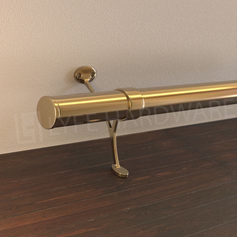 Custom Polished Brass Bar Foot Rail Kit High Quality Metal - Etsy Canada Lucite Handrail, Bar Foot Rail, Antique Desks, Gallery Rail, Gold Cabinet, Bar Rail, Cabinet Bar, Counter Seating, Copper Bar