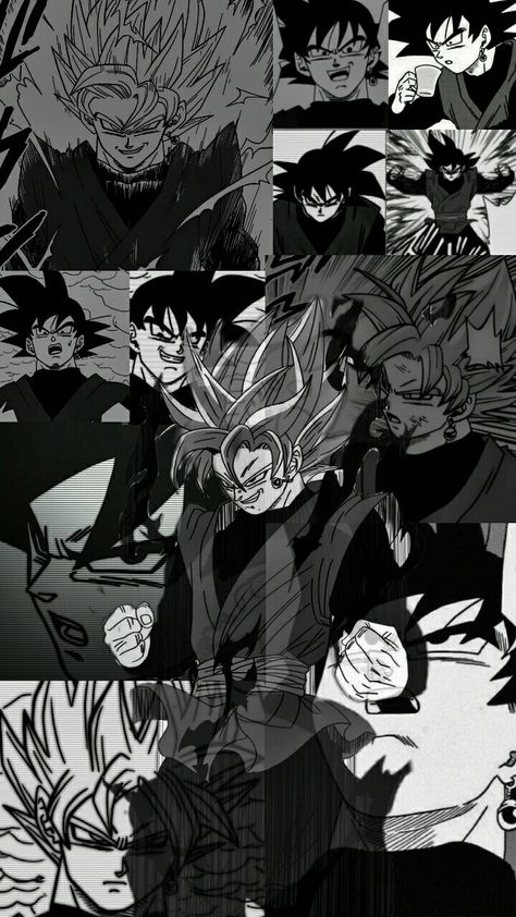 Black And White Dragon Ball Wallpaper, Dbs Manga Wallpaper, Goku Black And Goku, Goku Manga Wallpaper, Dragon Ball Z Aesthetic Wallpaper, Goku Background, Black Goku Wallpaper, Dragon Ball Z Wallpapers, Goku Black Manga