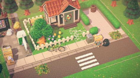 Animal Crossing Suburb, Acnh Neighborhood Layout, House In The Suburbs, Horizon City, City Island, Animal Crossing Wild World, Island Theme, Acnh Inspo, Mystical Forest