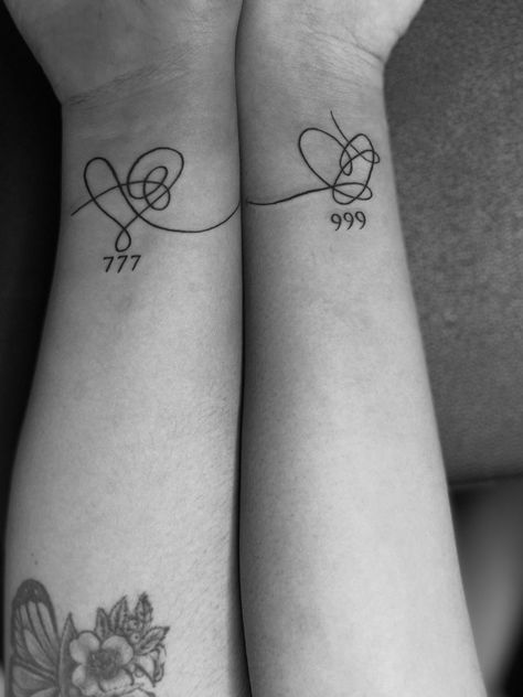 Polar Opposite Sister Tattoos, Big Sister Tattoo Ideas, Sister Heart Tattoos, Sister Tattoo Infinity, Soul Sister Tattoos, Connecting Tattoos, Sister Tattoo Ideas, Sisters Tattoo, Matching Sister Tattoos