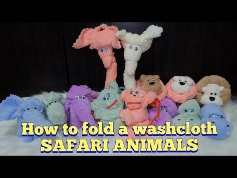 How to fold a washcloth safari animals - YouTube in 2022 | Washcloth animals, Safari animals, Towel animals Washcloth Duck Diy, Giraffe Towel Folding, Folding Towels Into Animal Shapes, Washcloth Animals How To Make, Wash Rag Animals, Washcloth Crafts How To Make, How To Make A Towel Animal, Wash Cloth Folding Animals, Diy Washcloth Animals