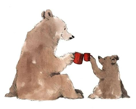 Christmas Bear Drawing, Animal Illustration Art, Bear Drawing, Bear Hugs, Bear Illustration, Bear Hug, Bear Art, Bear Cartoon, Art And Design