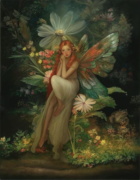 Annie Stegg, Faery Art, Fairy Paintings, Desain Buklet, Fairy Illustration, Fantasy Magic, Fairy Pictures, Fairy Artwork, Fairy Aesthetic