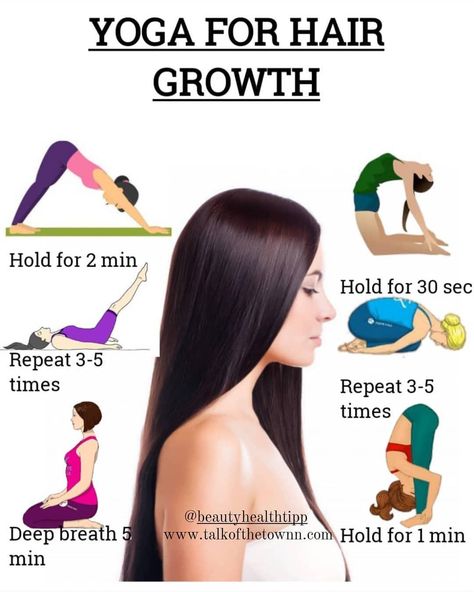 BEAUTYTALK’s Instagram profile post: “😍 Like comment & share with a friend who need it. ■■■■■■■■■■■■ Follow 👉beautyhealthtipp Follow 👉beautyhealthtipp Follow 👉beautyhealthtipp…” Yoga For Hair Growth, Yoga For Hair, Pranayama Breathing Exercises, Hair Growth Diet, Cute Skincare, 20 Minute Yoga, Yoga Hair, Hair Care Remedies, Prevent Hair Fall