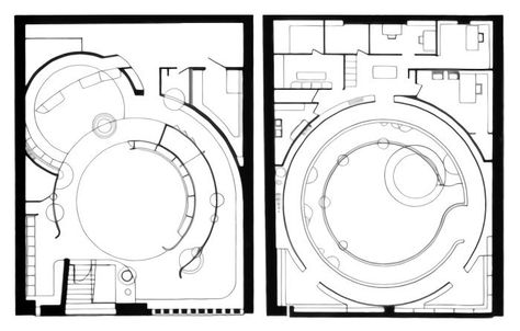 V. C. Morris Gift Shop   San Francisco, California. 1948-49   Architect: Frank Lloyd Wright Guggenheim Museum Plan, Spiral Ramp, Gift Shop Interiors, Floor Plan Symbols, Interior Design Portfolio Layout, Store Architecture, Museum Plan, Frank Lloyd Wright Design, Science Park