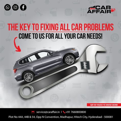 Car Spare Parts Creative Ads, Spare Parts Ads, Car Service Ads Creative, Car Marketing, Car Problems, Car Advertising Design, Car Needs, Pickup Car, Brochure Design Creative