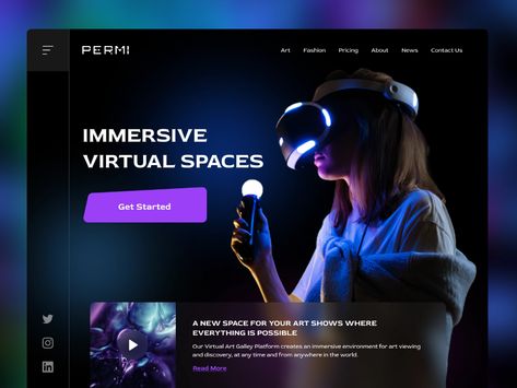 Vr Website Design, Neon Website, Web Design Marketing, Sales Marketing, Website Design Layout, Web Themes, Application Design, Dashboard Design, Ui Design Inspiration