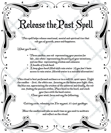 Release The Past, Happiness Spell, Witchcraft Spells For Beginners, Annabel Lee, Spells For Beginners, Magia Das Ervas, Wiccan Magic, Witch Spirituality, Grimoire Book