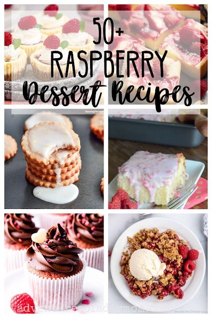 Raspberry is the star of the show with these amazing dessert recipes. These recipes utilize fresh or frozen raspberries, some even use raspberry preserves. Amazing Dessert Recipes, Best Summer Recipes, Raspberry Cream Cheese Frosting, Raspberry Recipes Dessert, Lemon Raspberry Cupcakes, Old Fashioned Peach Cobbler, Chocolate And Raspberry Tart, Raspberry Puree, Oatmeal Bites