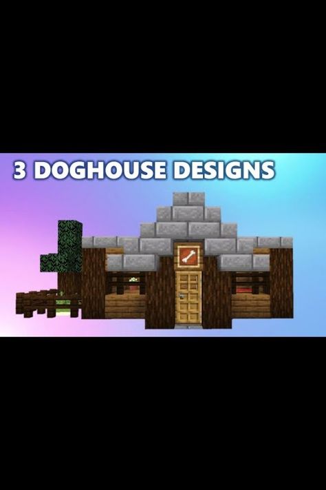 Dog House Minecraft, Minecraft House Decor, Big Dog House, Minecraft Dogs, Cottage Minecraft, Minecraft Hacks, Minecraft Food, Shepard Dog, Blossom House