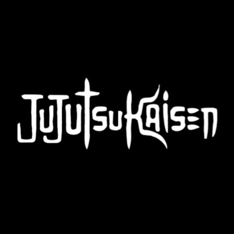 Jujutsu Kaisen Title Logo, Jujutsu Kaisen Title, Jjk Logo, Jujutsu Kaisen Logo, Anime Family, Jujutsu Kaisen, Handwriting, Jujutsu, Black Backgrounds