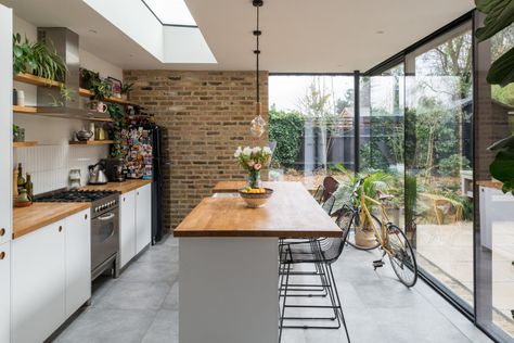 For Sale: Tyrwhitt Road, London SE4 | The Modern House Dulwich Picture Gallery, Wooden Worktops, Sliding Folding Doors, Steel Frame House, Victorian Townhouse, Glass Extension, House Extension Design, Bright Rooms, Kitchen Extension