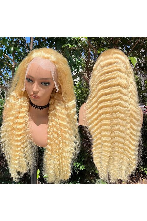 Boyusijf 613 Deep Wave Lace Front Wig Human Hair 13x6 Blonde Lace Front Wigs Human Hair Pre Plucked Transparent Lace 180% Density Glueless 613 HD Lace Frontal Wig For Women (20 Inch) 613 Deep Wave Wig, Blonde Lace Front Wigs, Deep Wave, Hd Lace, Womens Wigs, Lace Frontal, Lace Frontal Wig, Frontal Wigs, Lace Front