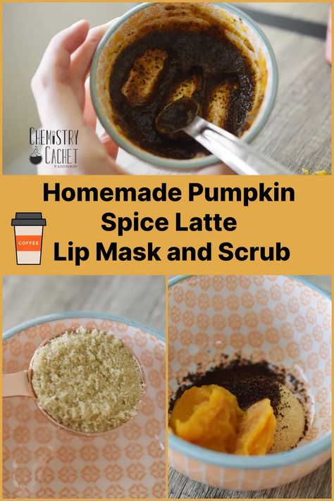 Fresh pumpkin, coffee, jojoba oils and brown sugar combine to make the neatest DIY pumpkin spice latte lip mask and scrub. This plumps and softens lips, but also smells amazing! Check out our homemade recipe today Lip Mask Recipe, Diy Pumpkin Spice Latte, Homemade Pumpkin Spice Latte, Diy Pumpkin Spice, Homemade Pumpkin Spice, Fresh Pumpkin, Pumpkin Coffee, Homemade Recipe, Homemade Pumpkin