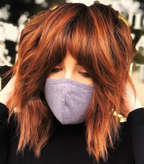 Red Mid Length Hair, Red Shaggy Hair, Medium Length Haircut Red Hair, Medium Length Red Hair With Layers, Styles For Medium Length Hair, Medium Length Hair With Bangs, Hair Change, Hair Inspired, Kelly Reilly