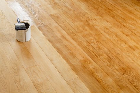 Can You Paint Laminate Flooring? Here're 4 Steps To Stain Laminate Painting Laminate Floors, Staining Hardwood Floors, Red Oak Wood Floors, Laminate Flooring Diy, Oak Floor Stains, Red Oak Hardwood Floors, Pine Wood Flooring, Red Oak Floors, Red Oak Hardwood