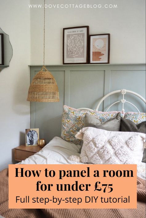 Bedroom wall panelling Bedroom Wall Paneling, Bedroom Wall Panel, Panel Design Ideas, Bedroom Panelling, Room Panelling, Wall Bedroom Diy, Living Room Panelling, Shiplap Bathroom, Future Bedroom