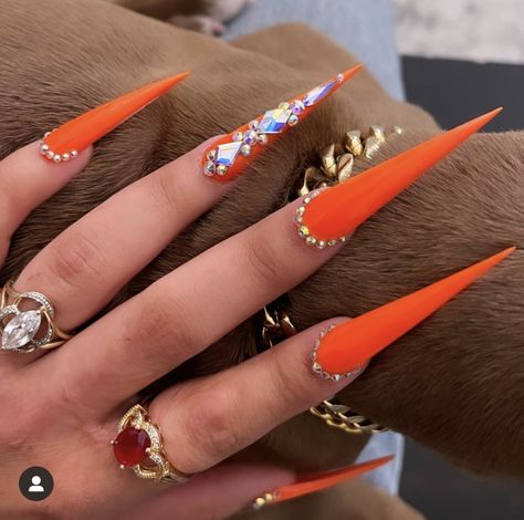 Acrylic Nails Stiletto, Stilleto Nails Designs, Nail Designs Ideas, Finger Paint, Nails Design With Rhinestones, Stiletto Nails Designs, Fake Nails With Glue, Exotic Nails, Long Acrylic Nails Coffin