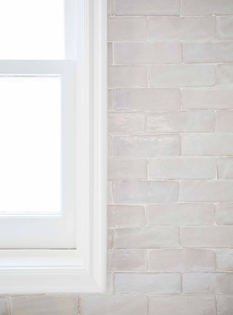 Modern English Country, White Gemstones, Wall Fireplace, Terracotta Tile, Glazed Terracotta, Cle Tile, Backsplash Kitchen, Zellige Tile, Weathered White