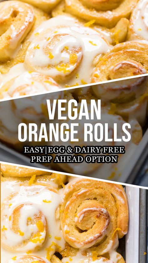 Vegan Orange Rolls Gluten Free Orange Rolls, Orange Cream Cheese Frosting, Bun Recipes, Orange Sweet Rolls, Vegan Breads, Lenten Recipes, Orange Dessert, Orange Cream Cheese, Orange Baking