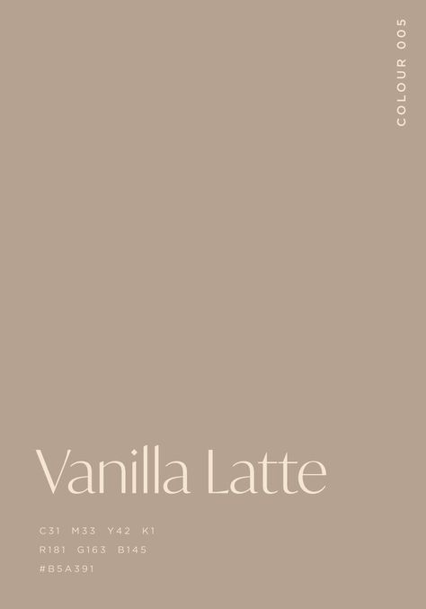 Vanilla Color Aesthetic, Wall Color Pallete, Vanilla Aesthetic Posters, Beige Colors For Bedroom, Vanilla Late Room Color, Vanilla Room Color, Vanilla Colour Palette, Beige Branding Color Palettes, Organic Color Scheme