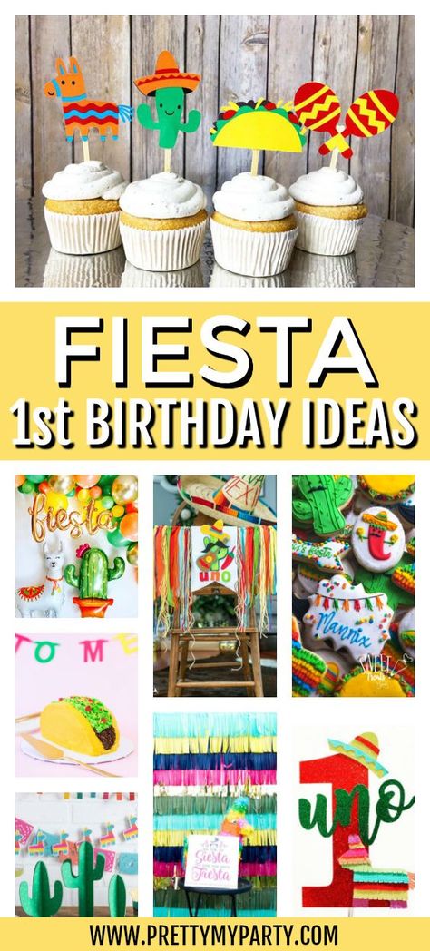 Chic Fiesta Theme Party, Taco Birthday Party Kids, Fiesta 1st Birthday, Taco Cake, 1st Birthday Party Ideas, 1st Birthday Boy Themes, Themed 1st Birthday, First Birthday Girl, Fiesta Birthday Party