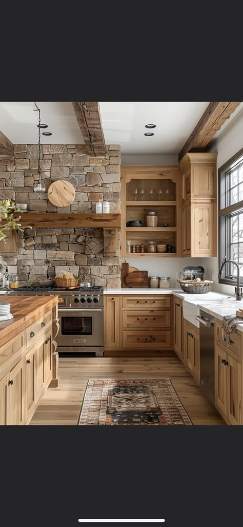 House Flip, Lake House Kitchen, Barn Kitchen, Diy Kitchen Renovation, Kitchen Remodel Design, Rustic Kitchen Design, Cabin Kitchens, Farmhouse Kitchen Design, House Decorating