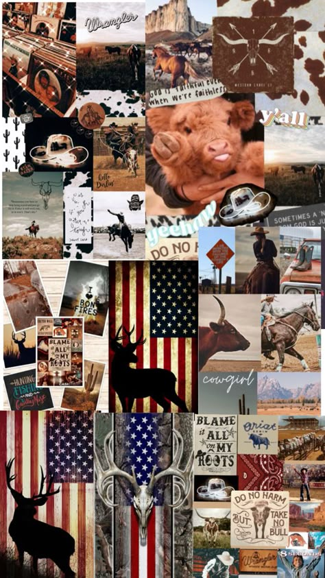 Cute Farm Wallpapers, Western Themed Wallpaper, Country Collage Wallpapers, Vintage Country Aesthetic Wallpaper, Western Lockscreen, Cute Country Backgrounds, Country Wallpaper Iphone, Cute Country Wallpapers, Country Collage