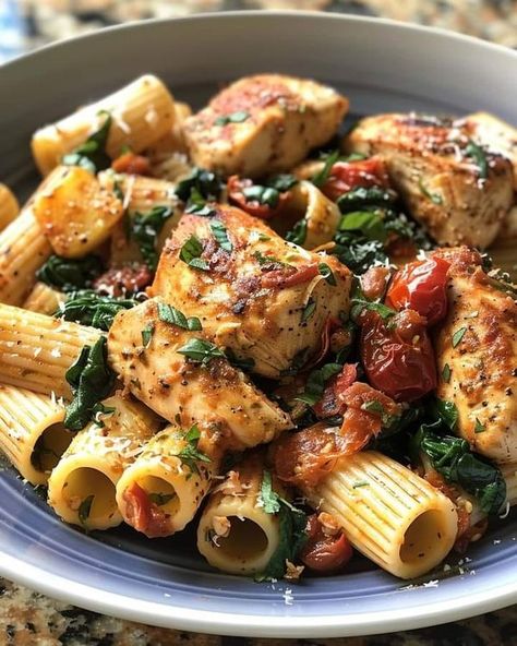 Spinach Rigatoni, Man Recipes, Gourmet Food Plating, Tomato Spinach, Budget Recipes, Food Hub, Home Meals, Protein Recipes, Low Carb Gluten Free