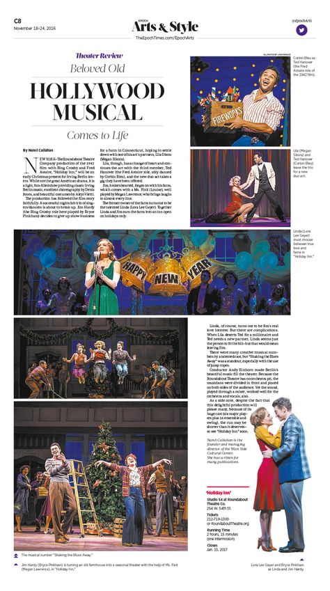 Beloved Old Hollywood Musical Comes to Life｜Epoch Times #Theater #newspaper #editorialdesign Photo Essay Examples, Essay Layout, 写真 レイアウト, Newspaper Design Layout, Newspaper Photo, Magazine Layout Inspiration, Newsletter Layout, Newspaper Layout, Yearbook Layouts