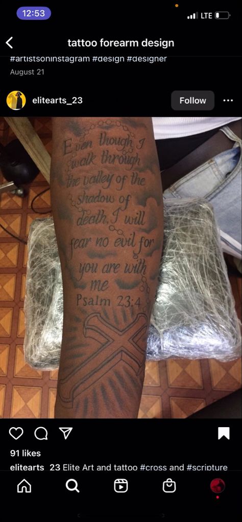 Psalms 23:4 Tattoos Forearm, Psalms 23:4 Tattoos, Psalms 23 Tattoo, Psalm 23 4 Tattoo, Psalm 23 Tattoo, Psalms 23 4, Scripture Tattoos, 4 Tattoo, Tattoo Design Book