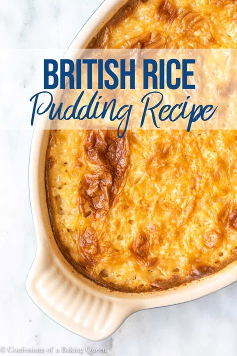 Rice Pudding Recipe Baked, Rice Pudding Baked, Arborio Rice Pudding, Best Rice Pudding, Best Rice Pudding Recipe, Rice Custard, Rice Puddings, Old Fashioned Rice Pudding, Baked Rice Pudding