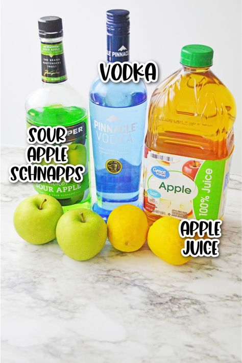 Green Apple Schnapps Drinks, Green Apple Pucker Drinks, Apple Schnapps Drinks, Sour Apple Schnapps Drinks, Sour Apple Cocktails, Sour Apple Pucker Drinks, Green Apple Martini Recipe, Apple Pucker Drinks, Green Apple Cocktails