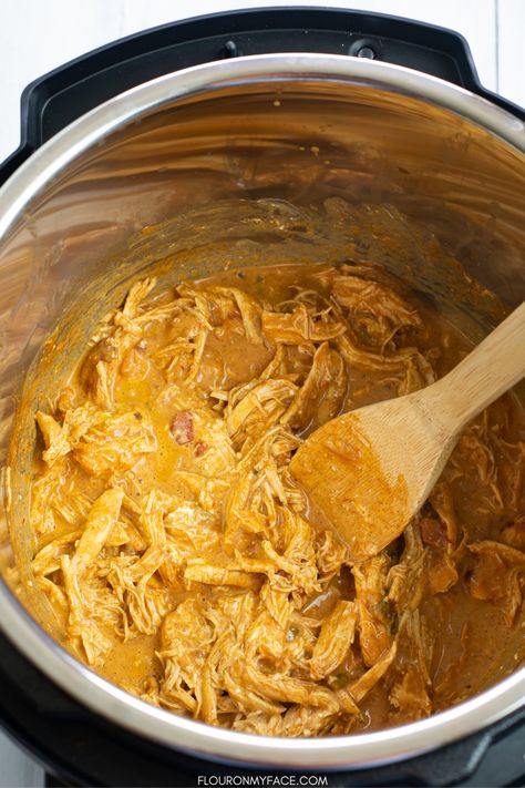 Taco Chicken Instant Pot, Creamy Chicken Tacos, Instant Pot Taco Chicken, Cream Cheese Chicken Instant Pot, Creamy Chicken Tacos Instant Pot, Chicken Cream Cheese Recipes Instant Pot, Queso Chicken Instant Pot, Instant Pot Chicken Taco Meat, Instapot Chicken Taco Meat