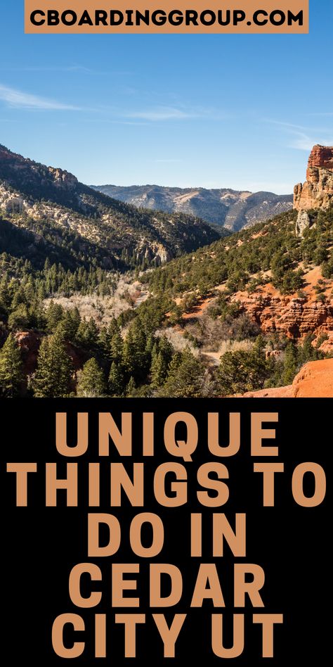 Cedar City, Utah is a hidden gem and while there are many great things to do in Southern Utah a visit to Cedar City is a must. Here are 3 unique things to do in Cedar City Utah. Located a mere 2.5 hours from Las Vegas, and roughly 30 minutes or so from St. George, Cedar City is home to the world-famous Shakespeare Festival, great ski resorts, and the picturesque Southern Utah landscape. Utah Vacation Ideas, Trip to Utah Cedar City Utah Things To Do, Utah Vacation Ideas, Utah Landscape, Cedar City Utah, Best Time To Travel, Utah Trip, Utah Vacation, Visit Utah, Shakespeare Festival