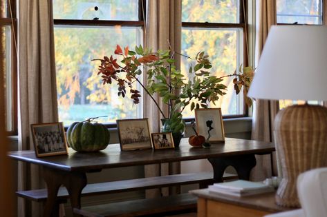 Fall Tour of the School House – Jenny Steffens Hobick Jenny Steffens Hobick Home, Jenny Steffens Hobick, Leaves Pillow, Green Hydrangea, Americana Decor, School House, Farrow Ball, House Tour, Sofa Pillows