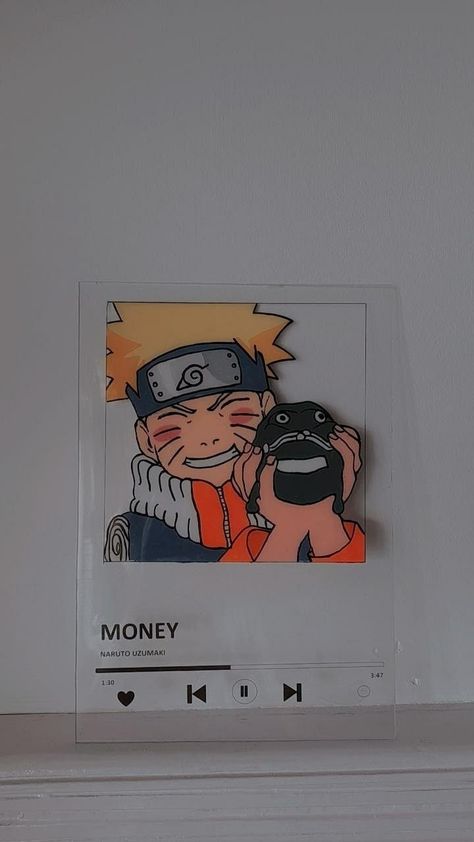 Naruto Frame, Glass Painting Tutorial, Anime Frame, Anime Glass Painting, Anime Canvas Painting, Anime Crafts Diy, Glass Painting Ideas, Anime Diy, Cartoon Drawing Tutorial