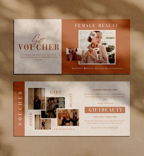 Photography Voucher Design, Gift Vouchers Design, Beauty Voucher Design, Coupon Design Ideas, Vouchers Design, Discount Voucher Design, Gift Voucher Design Ideas, Voucher Design Coupon, Voucher Design Ideas