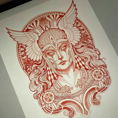 240+ Magnificent Valkyrie Tattoos Ideas and Meaning (2023) - TattoosBoyGirl Valkyrie Art Drawings, Viking Drawing Sketches, Valkyrie Tattoo Design, Valkyrie Drawing, Valkyrie Tattoos, Female Small Tattoos, Valkyrie Art, Art Drawings Tattoo, Best Tattoo Designs For Men