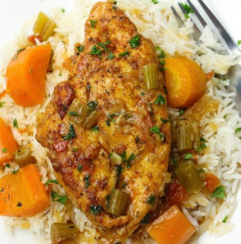 Braised Chicken And Rice, How To Braise Chicken, Braiser Recipes, Amazing Chicken Breast Recipes, Braised Chicken Breast, Poultry Dishes, Cornish Hens, Spice Mix Recipes, Homemade Condiments