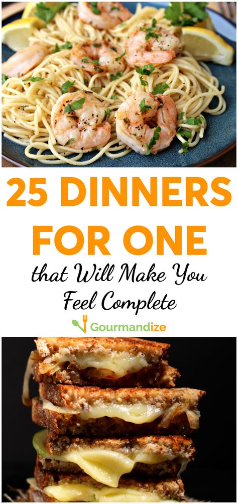 Comfort Food For One Person, Quick Dinner For One Person, Single Person Dinner Ideas, Healthy Single Serve Dinner Ideas, Eating For One Person, Cheap Dinners For A Single Person, Simple One Person Meals, How To Cook For One Person, You Won’t Be Single For Long Pasta