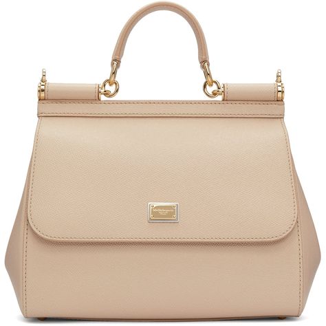 Dolce & Gabbana Rose Sicily Bag Structured Purse, Nude Handbag, Sicily Bag, Man Shoulder, Beige Purse, Dolce And Gabbana Handbags, Structured Handbags, Beige Purses, Beige Handbags