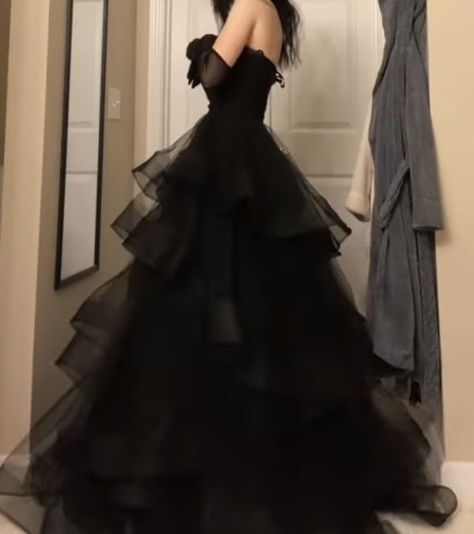 Black Tulle Prom Dress, Prom Dress Tulle, Tulle Long Prom Dress, Dress With Gloves, Classy Prom, Party Dress Black, Long Party Dress, Tulle Evening Dress, Elegant Party Dresses