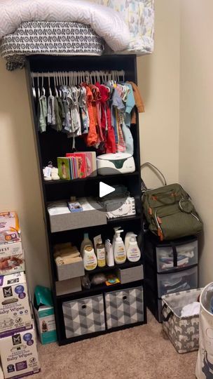 400K views · 31K reactions | I love the way my Baby’s DIY Closet turned out! 🩵 What DIY projects are you working on? Comment below! 

#diy #diyprojects #diycloset #pregnant | Chanelle Epps | theronpuyot · Original audio Diy Baby Closet Bookshelf, Baby Closet Ideas, Diy Baby Closet, Checklist Newborn, Diy Nursery Closet, Closet Bookshelves, Baby Checklist Newborn, Bookshelf Closet, Diy Clothes Storage