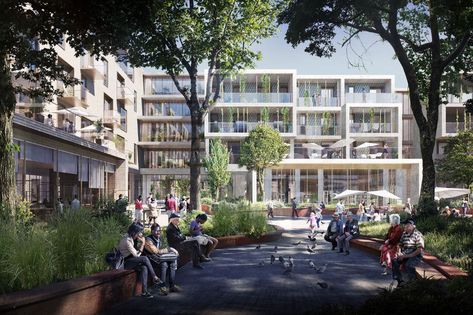 Walk Up Apartment, Patio Grande, Apartment Architecture, Oscar Niemeyer, Commercial Architecture, Urban Setting, Home Building Design, Urban Farming, Nursing Home