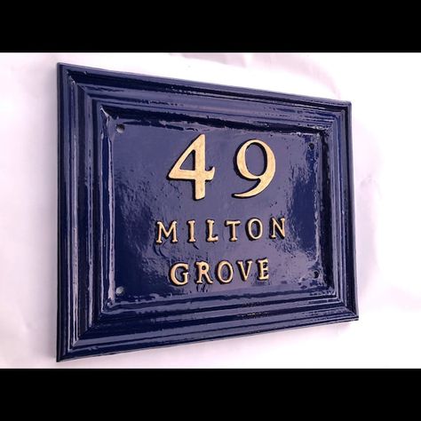 Metal Address Sign for House, Address Plaque, House Number Plaque, Cast Metal Nameplate, Front Porch Decor, Metal Signs - Etsy Victorian House Numbers, Traditional House Numbers, Door Number Plates, Contemporary House Numbers, Door Number Plaques, Metal Address Sign, House Plaques, Colonial Style Homes, House Number Plaque