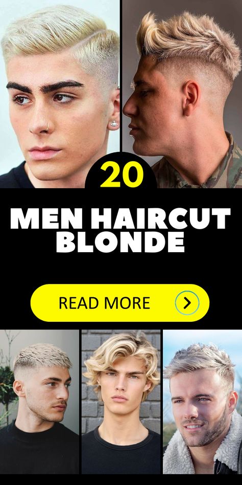 Unleash the full potential of your blonde hair with these modern men's haircuts. From chic and sophisticated to casual and carefree, these styles cater to every taste. Whether you prefer a short, medium, or long length, these cuts will accentuate your unique features and highlight your radiant blonde locks. With the right hairstyle, you'll stand out from the crowd and make a lasting impression. Mens Blonde Hairstyles Medium, Men Blonde Hairstyles, Blonde Hair Styles Men, Blonde Fade Haircut Men, Blonde Hair Men Short, Blonde Guy Haircuts, Blond Haircut Men, Short Blonde Hairstyles Men, Boys Bleached Hair